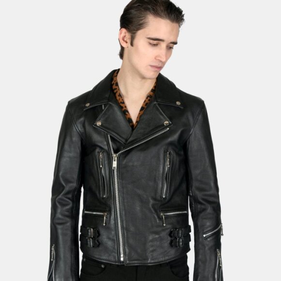 Straight To Hell Defector Black Leather Jacket - Picture 2 of 14